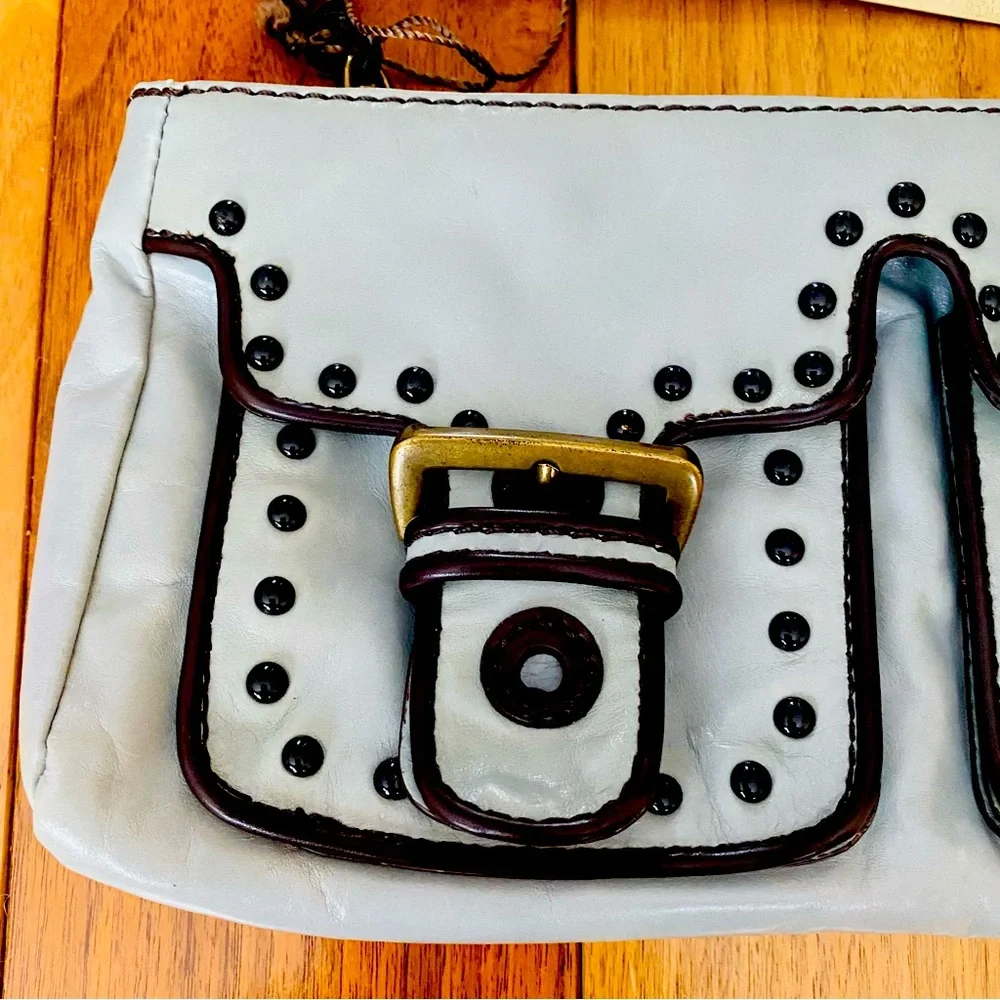 Kate Landry Leather Wristlet Clutch Bag